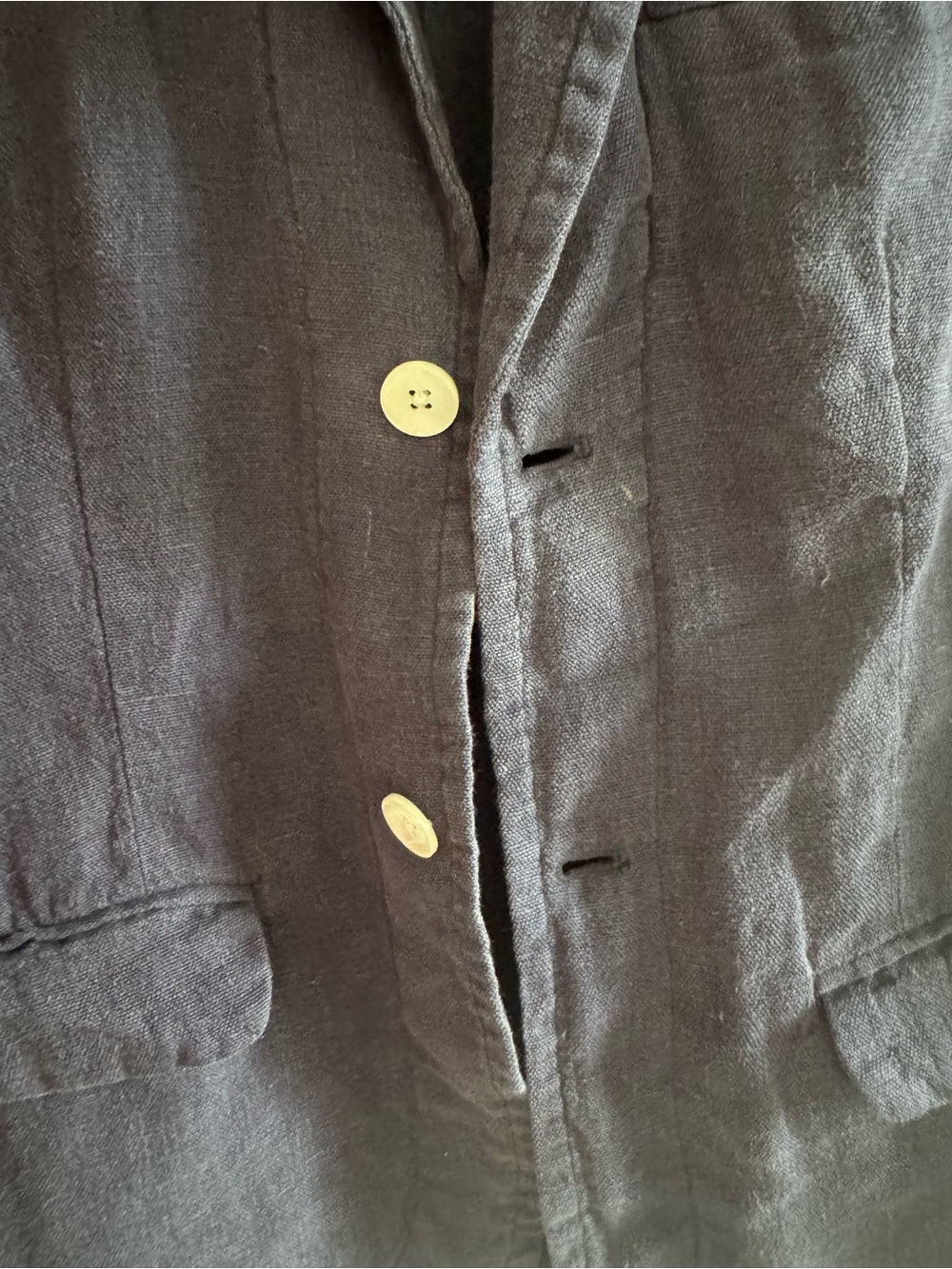 Alex Mill Linen Navy Blazer Size XS - Picture 3 of 5